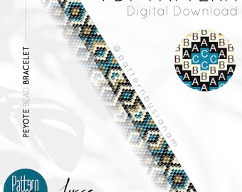 PDF bracelet pattern • Odd number peyote • Miyuki beads • DIY Lyssa bracelet • Digital download