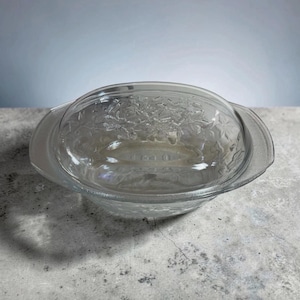 Princess House Fantasia Crystal Casserole Dish: 3-Qt Oval Baking Dish, Vintage Kitchenware Bowl