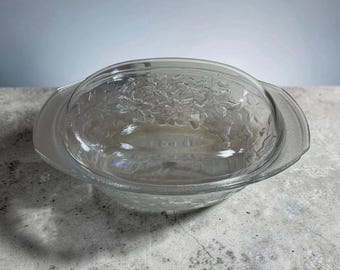 Princess House Fantasia Crystal Casserole Dish: 3-Qt Oval Baking Dish, Vintage Kitchenware Bowl