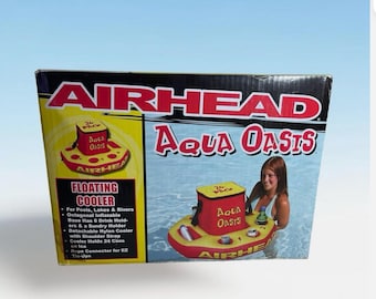 Airhead Aqua Oasis Floating Cooler: Insulated Pool Drink Holder (24 Cans)