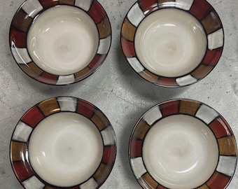 Cuencos para sopa Taos, cerámica vintage Pfaltzgraff, 21,3 cm de ancho, 6,3 cm de alto.