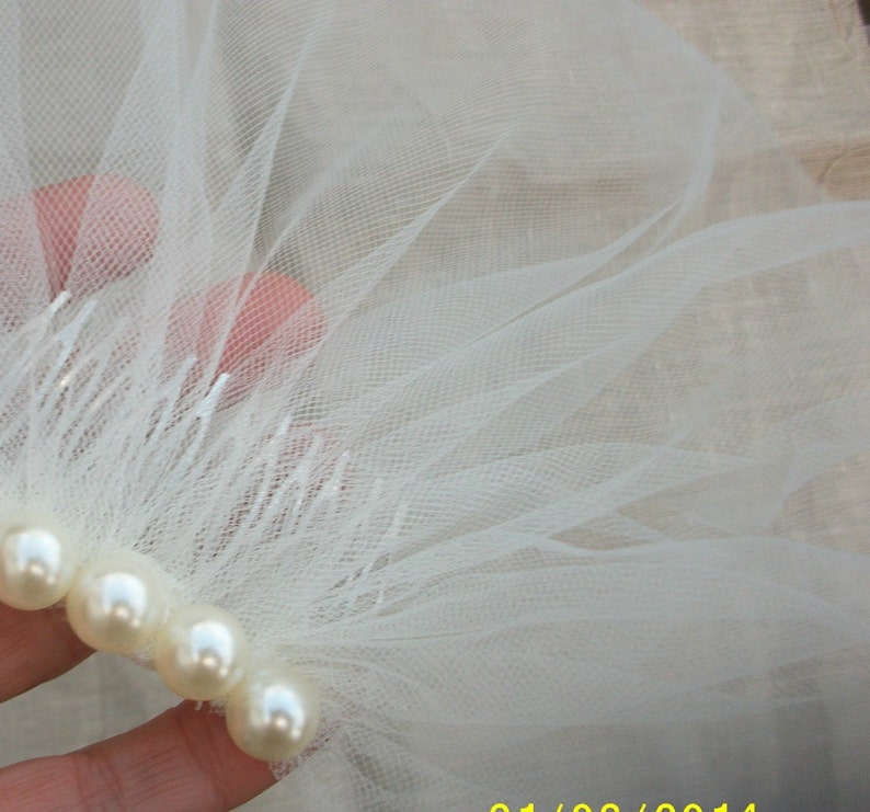 Vintage Style Petite Veil Mini Blusher Illusion Tulle Veil Ivory Tulle Birdcage Veil