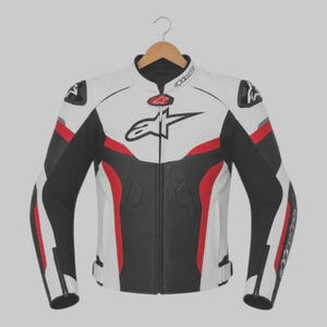 Handgjord Alpinestars äkta kohudläderjacka Bikerjacka, Personlig motorcykeljacka, Ikonisk motorcykeljacka, Present till honom
