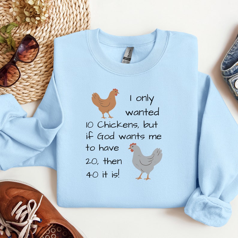 Bluza z nadrukiem Chicken Math, Koszulka Chicken Math, Sweter Chicken Math, Prezent dla miłośnika kurczaków, Prezent dla opiekuna kurczaków, Słodka koszulka Chicken, Prezent dla mamy zdjęcie 2