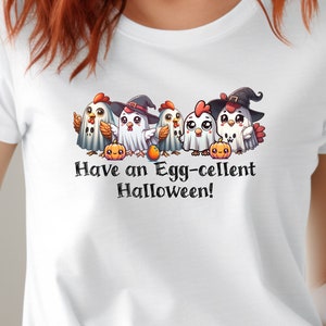 Chicken Ghost Halloween Tee, Funny Chicken Halloween Shirt, Chicken Lover Halloween Shirt, Halloween Chicken Shirt, Cute Chicken Ghost Shirt