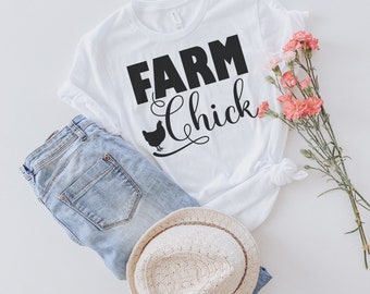 Homesteading Chick Shirt, Farm T-Shirt,  Chicken Homestead Tee, Mothers Day Gift, Homestead Gift, Farmer Tee, Homestead Lover TShirt