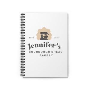 Personalized Sourdough Journal, Custom Sourdough Planner, Bread Baking Notebook, Sourdough Lover Gift, Christmas Gift, Mothers Day Gift