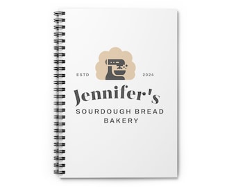 Diario de masa madre personalizado, Planificador de masa madre personalizado, Cuaderno para hornear pan, Regalo para amantes de la masa madre, Regalo de Navidad, Regalo del Día de las Madres