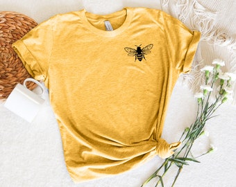 Beekeeping Shirt, Bee T-Shirt, Pocket Bee Shirt, Farm Tee, Mothers Day Gift, Bee Lover Gift, Bee Lover Shirt, Bees TShirt, Earth Day Shirt