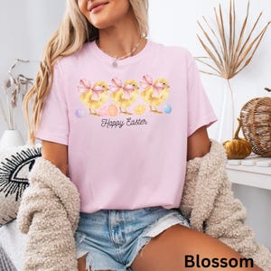 Coquette Bow Baby Chick Easter Shirt, Chicken Easter T-Shirt, Baby Chicks With Pink Bow Tee, Easter Shirt With Chickens, Chicken Lover Gift