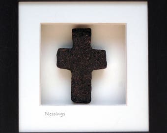 Blessings is a bog cross hand crafted in Ireland from real Irish turf.