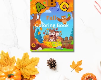 ABC Fall Coloring Pages: Kids Printable Autumn Alphabet (PDF)
