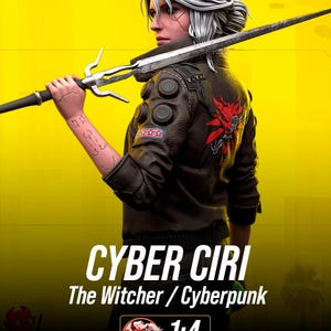 The Cyber Witcher | Maximum Detailed 12K 3D printed figure