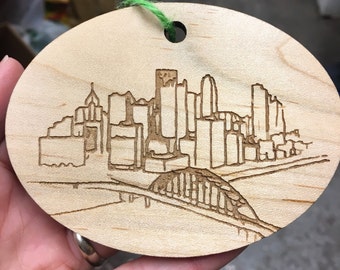 Pittsburgh "Skyline from West End" ornament
