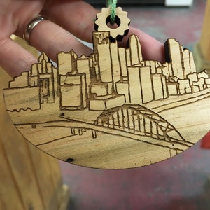 Pittsburgh Skyline ornament from our Peculiar Pittsburgh series