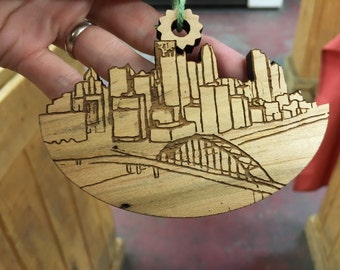 Pittsburgh Skyline ornament from our Peculiar Pittsburgh series