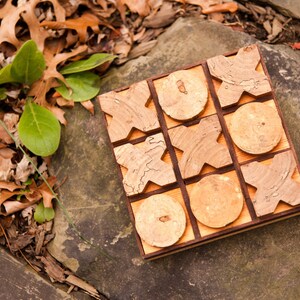 Tic-Tac-Toe by BANDY, walnut inlaid gameboard image 1