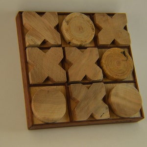 Tic-Tac-Toe by BANDY, walnut inlaid gameboard image 2