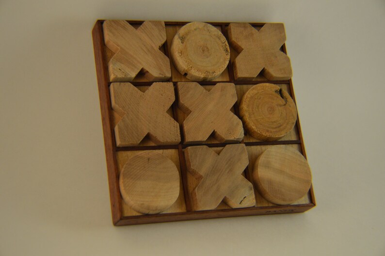 Tic-Tac-Toe by BANDY, walnut inlaid gameboard image 2