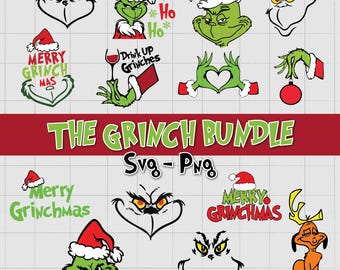 Cara de Grinch SVG, Mano de Grinch, Paquete SVG de Grinch, Adorno de Grinch, Sonrisa de Grinch, Personaje Verde SVG, Grinch Navidad SVG, Grinch Navidad