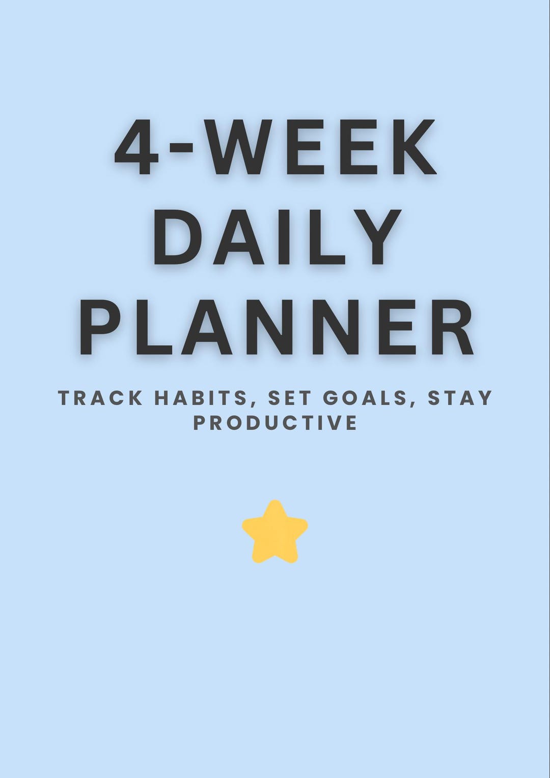 Minimal 4-week Digital Planner | Printable PDF | Weekly Goals, Habit ...