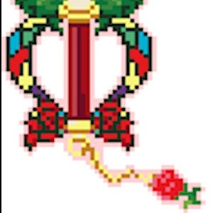 Divine Rose Keyblade (Kingdom Hearts Union X) Pattern for Cross-Stitch/Perler Beads/Diamond Painting