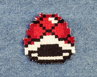 Super Mario World Red Shell Iron On Patch