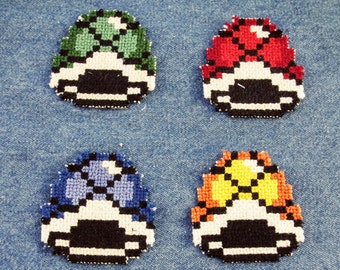 Super Mario World Shells Iron On Patch Set