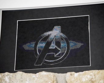 Avengers movie logo cross stitch pattern PDF