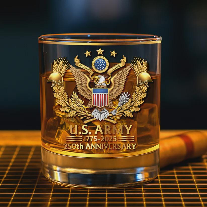 US Marine Corps 250th Anniversary Whiskey Glass – Semper Fidelis Eagle Globe Anchor Tribute – Military Veteran Gift 1775–2025