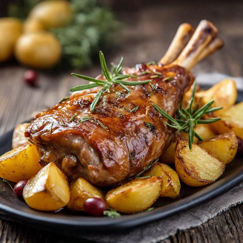 Shank In English Oven Roasted Lamb Shanks Recipe | Oven Roasted Lamb Shanks Recipe ...