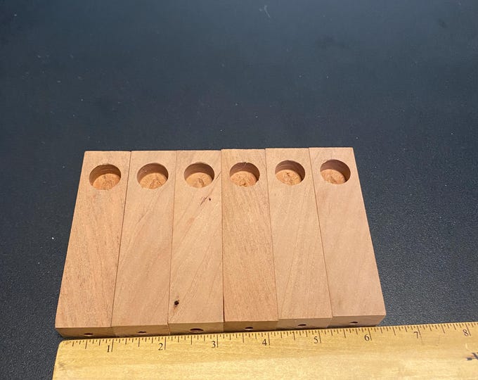 Pipe Making Kit Cherry Wood Smoking Pipe Blanks – Set of 6 | Pre-drilled DIY Pipe ...