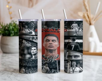 Fußball Star 20 Unzen Tumbler Wrap PNG | Sublimationsdesign | Digitaler Download