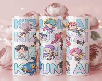 Anime-Idol-Dämonenjäger-Becherfolie (PNG) | Design für schmale 20-oz-Becher (Sublimation) | Digitaler Download
