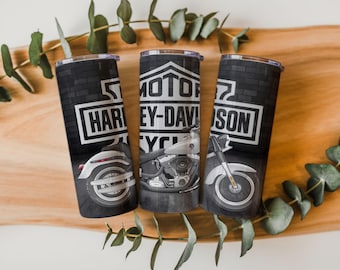 Diseño PNG para vasos de motocicleta, diseños PNG para vasos de 20 oz y 30 oz para sublimación, diseño de vaso delgado y cónico recto, estilo motero, descarga digital.