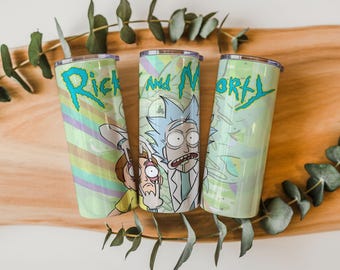 Adesivo PNG para copo térmico com tema de laboratório de desenho animado de ficção científica, disponível para copos de 20oz e 30oz, download digital para sublimação, copos retos e cônicos.