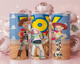 Opakowanie na kubek Toy Adventure 20 uncji – z motywem kowboja i strażnika kosmosu, nadruk sublimacyjny