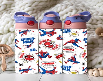 Comic Web Hero 12oz Becherfolie (PNG) | Maskiertes Superhelden-Design für Kinderbecher (Sublimation) | Digitaler Download
