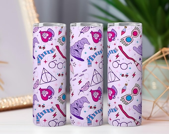 Envoltorio para vaso de la Escuela de Magos: Diseño de libro de hechizos de fantasía (PNG)