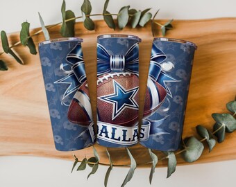 Inspirerad fotbollstumbler, Blue Star Game Day PNG (digital nedladdning)