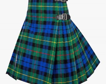 Handmade Rollo Ancient Tartan Kilt: Scottish Heavy Weight 8 Yard Kilt
