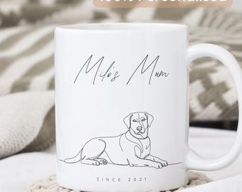 Personalised Labrador Mug, Custom Lab Mum Gift, Black Yellow Lab Dad Gift, Personalised Dog Owner Gift, Labrador Retriever Present