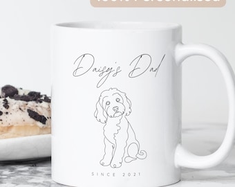 Personalised Cockapoo Mug, Custom Dog Owner Gift, Pet Art Mug, Cockapoo Dog Dad Gift