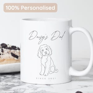 Gepersonaliseerde Cockapoo-mok, cadeau op maat voor hondenbezitters, mok met dierenprint, cadeau voor Cockapoo-hondenpapa