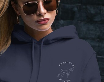 Sudadera con capucha GSP bordada, sudadera con estampado lineal de Pointer Alemán de Pelo Corto, regalo para amantes de los perros.
