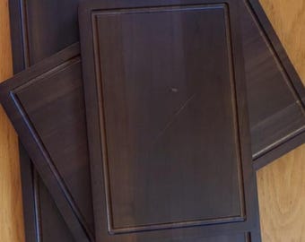 Acacia Wood Cutting Board Set | Rustic Kitchen Chopping Blocks