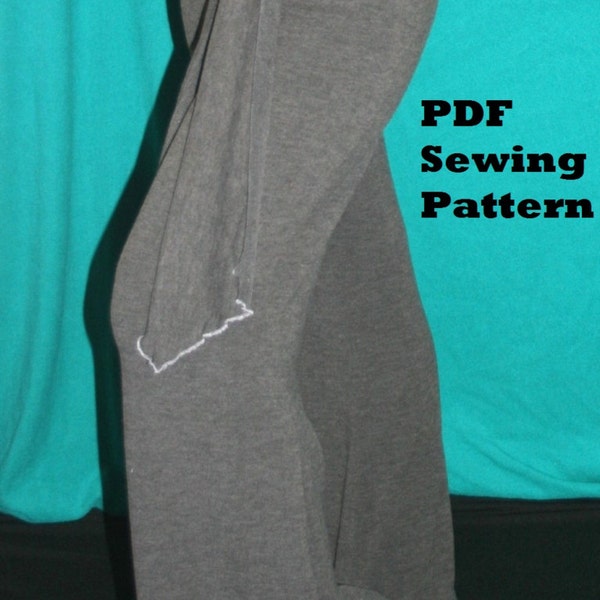 Ladies Yoga Pants Pattern Bell Bottom Lounge Pants Sewing Pattern PDF Printable Pattern Instant Download