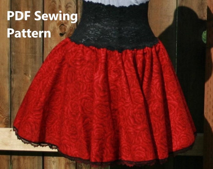 Ladies Full Circle Skirt PDF Sewing Pattern Instand Download Easy ...