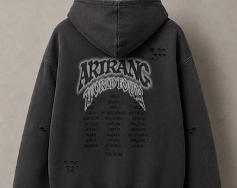 Sweat à capuche BTS Arirang World Tour pour fans de K-pop