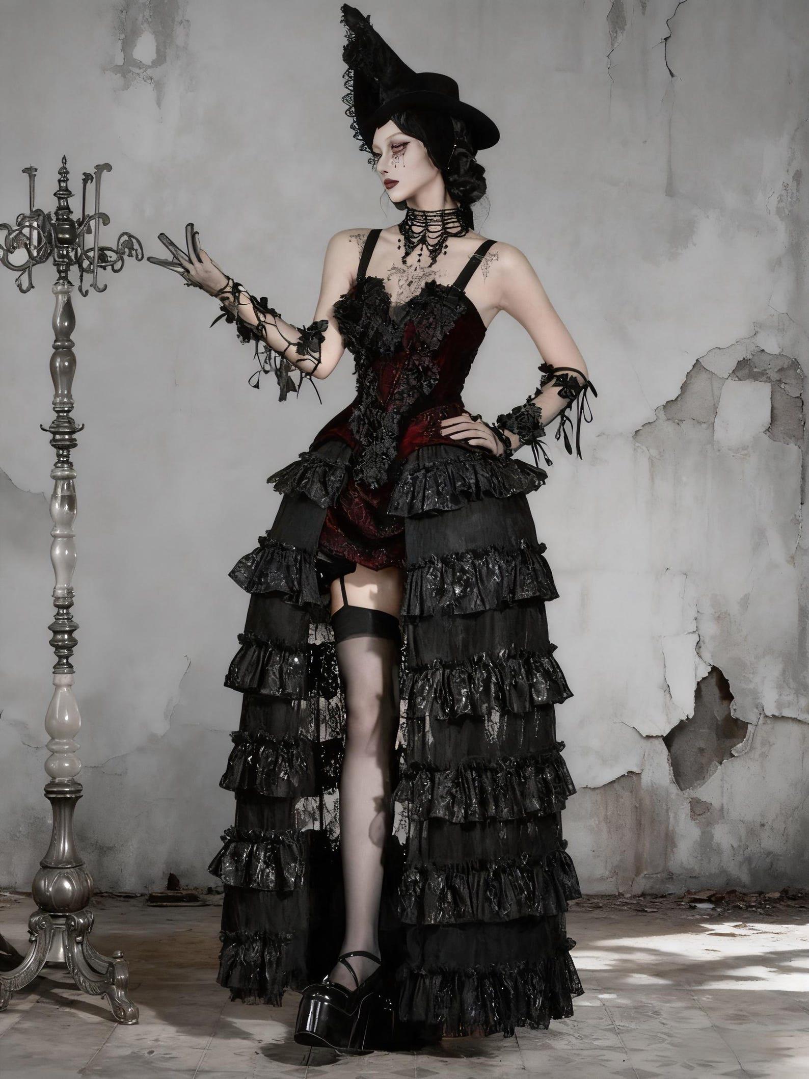 Gothic Corset Dress - Etsy UK